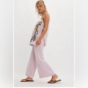 Free People Sightseer Embroidered Linen Set